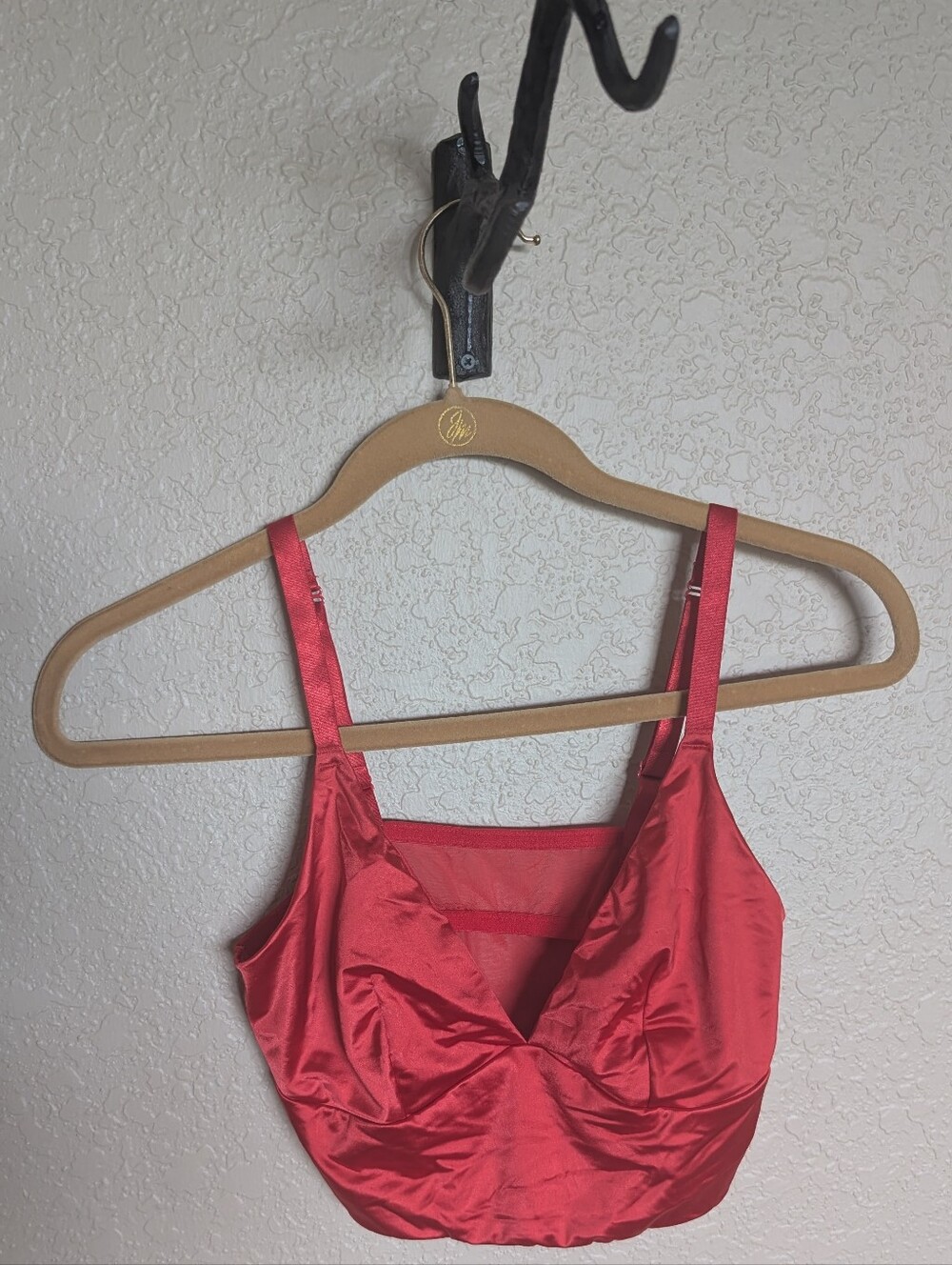 Auden Red Mesh Bralette Top